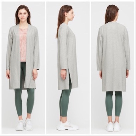Airism Uv Protection Long Cardigan Grey 